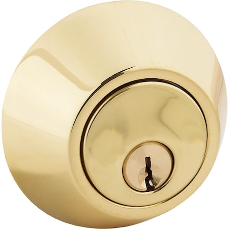 Steel Pro Polished Brass Double Cylinder Deadbolt DB972